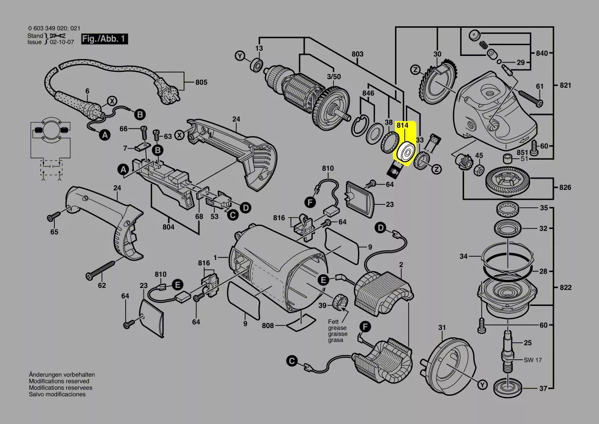 Roulement à bille réf. 1 600 905 023 Bosch